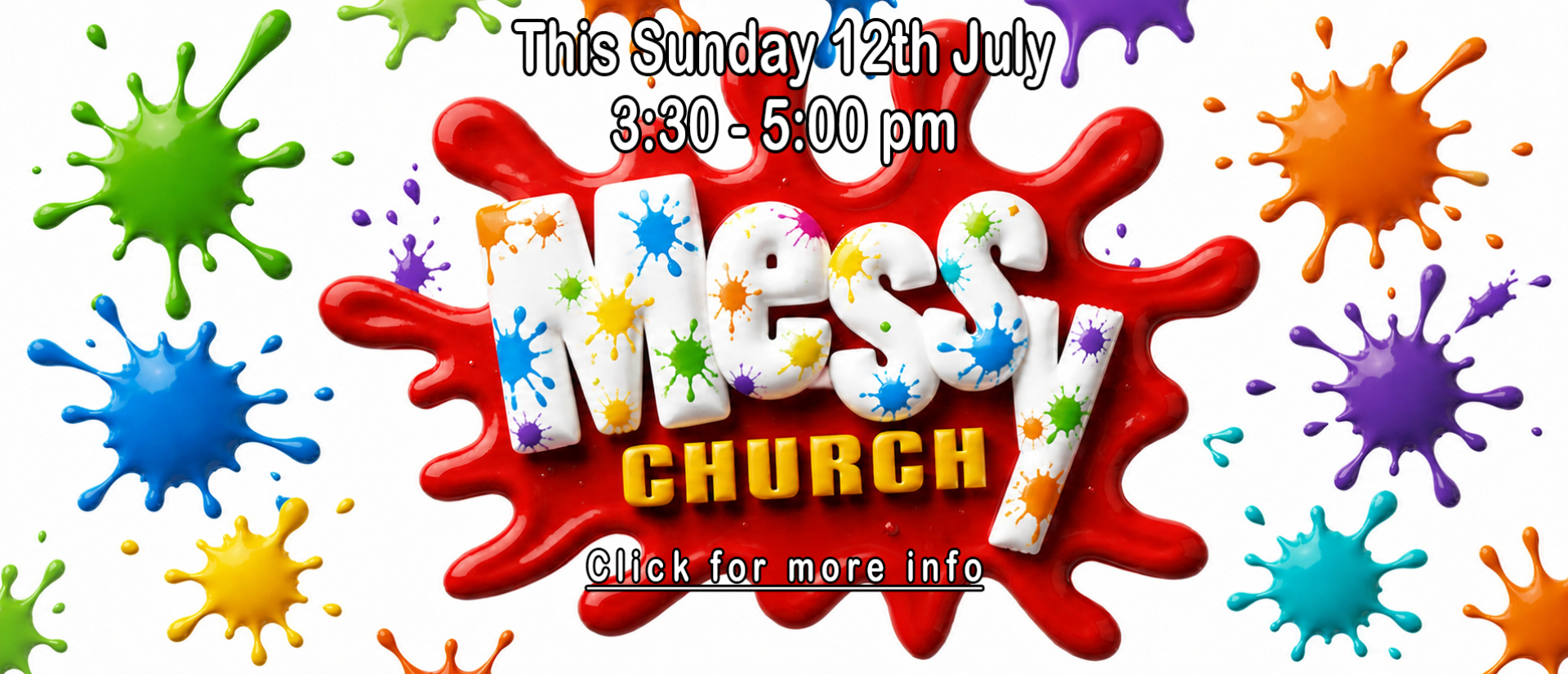 Messy Church Website Ad for July