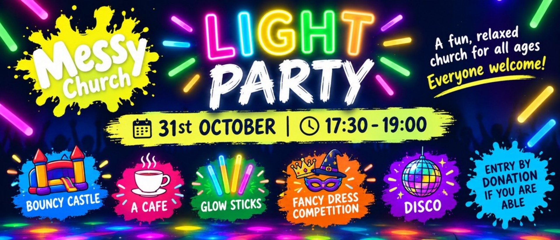 Messy Church Light Party Rectangle